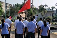 水控集團(tuán)舉行升國旗儀式，慶祝新中國成立70周年！